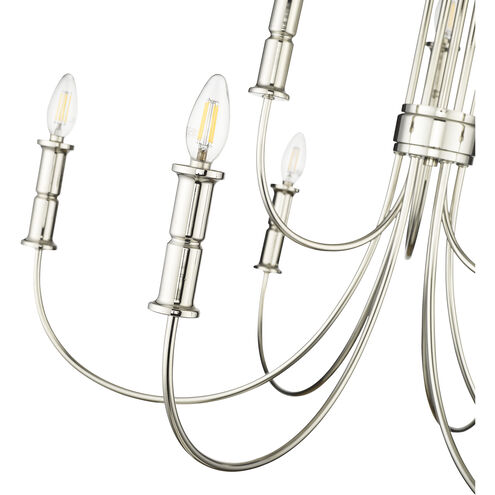 Potiss 9 Light 34 inch Polished Nickel Chandelier Ceiling Light